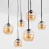 Koyoto Hanglamp, Kogellampje, Hanglamp Amber, 6-lichts