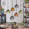 Koyoto Hanglamp, Kogellampje, Hanglamp Blauw, Goud, Groen, Duidelijk, Koperkleurig, 6-lichts Koyoto Hanglamp, Kogellampje, Hanglamp Blauw, Goud, Groen, Duidelijk, Koperkleurig, 6-lichts
