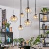 Koyoto Hanglamp, Kogellampje, Hanglamp Amber, Duidelijk, 6-lichts