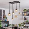Koyoto Hanglamp, Kogellampje, Hanglamp Amber, Duidelijk, 6-lichts