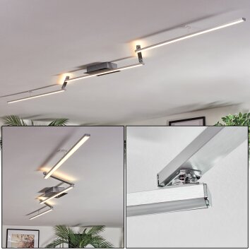 Orina Plafondlamp LED Zilver, 1-licht