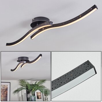 Arlan Plafondlamp LED Zwart, 1-licht