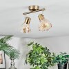 Saire Plafondlamp, Plafondspot Chroom, Messing, 2-lichts
