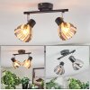 Saire Plafondlamp, Plafondspot Chroom, Zwart, 2-lichts