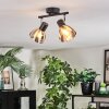 Saire Plafondlamp, Plafondspot Chroom, Zwart, 2-lichts