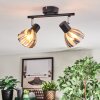 Saire Plafondlamp, Plafondspot Chroom, Zwart, 2-lichts