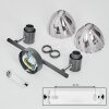 Saire Plafondlamp, Plafondspot Chroom, Zwart, 2-lichts