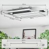 Olian Plafondlamp LED Zwart, Zilver, 1-licht