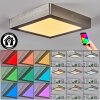 Omaro Plafondlamp, Paneel LED Nikkel mat, 1-licht, Kleurwisselaar