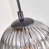 Koyoto Hanglamp, Kogellampje, Hanglamp Natuurlijke kleuren, Zwart, 5-lichts