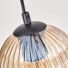 Koyoto Hanglamp, Kogellampje, Hanglamp Natuurlijke kleuren, Zwart, 5-lichts