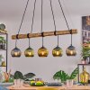 Koyoto Hanglamp, Kogellampje, Hanglamp Natuurlijke kleuren, Zwart, 5-lichts