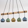 Koyoto Hanglamp, Kogellampje, Hanglamp Natuurlijke kleuren, Zwart, 5-lichts