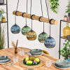 Koyoto Hanglamp, Kogellampje, Hanglamp Natuurlijke kleuren, Zwart, 5-lichts