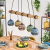 Koyoto Hanglamp, Kogellampje, Hanglamp Natuurlijke kleuren, Zwart, 5-lichts