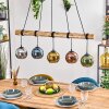 Koyoto Hanglamp, Kogellampje, Hanglamp Natuurlijke kleuren, Zwart, 5-lichts