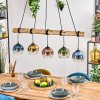 Koyoto Hanglamp, Kogellampje, Hanglamp Natuurlijke kleuren, Zwart, 5-lichts