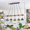 Koyoto Hanglamp, Kogellampje, Hanglamp Natuurlijke kleuren, Zwart, 5-lichts
