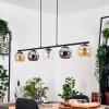 Koyoto Hanglamp, Kogellampje, Hanglamp Amber, Chroom, Duidelijk, Rookkleurig, 5-lichts Koyoto Hanglamp, Kogellampje, Hanglamp Amber, Chroom, Duidelijk, Rookkleurig, 5-lichts