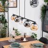 Koyoto Hanglamp, Kogellampje, Hanglamp Amber, Chroom, Duidelijk, Rookkleurig, 5-lichts Koyoto Hanglamp, Kogellampje, Hanglamp Amber, Chroom, Duidelijk, Rookkleurig, 5-lichts