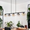 Ripoll Hanglamp, Kogellampje, Hanglamp Amber, Duidelijk, Rookkleurig, 5-lichts