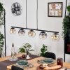 Ripoll Hanglamp, Kogellampje, Hanglamp Amber, Duidelijk, Rookkleurig, 5-lichts