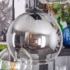 Koyoto Hanglamp, Kogellampje, Hanglamp Amber, Duidelijk, Rookkleurig, 6-lichts