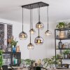 Koyoto Hanglamp, Kogellampje, Hanglamp Duidelijk, Rookkleurig, 6-lichts
