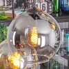 Koyoto Hanglamp, Kogellampje, Hanglamp Amber, Duidelijk, Rookkleurig, 6-lichts