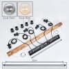 Koyoto Hanglamp, Kogellampje, Hanglamp Natuurlijke kleuren, Zwart, 5-lichts