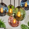 Gastor Plafondlamp, Kogellampje Blauw, Groen, Koperkleurig, 5-lichts