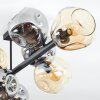 Ripoll Plafondlamp, Kogellampje Amber, Rookkleurig, 8-lichts