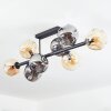 Ripoll Plafondlamp, Kogellampje Amber, Rookkleurig, 8-lichts