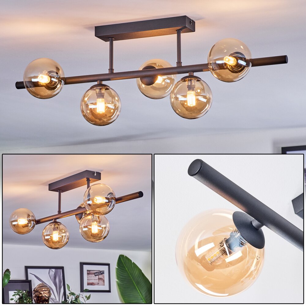 Chehalis Plafondlamp, Kogellampje Amber, 5-lichts main product photo