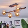 Chehalis Plafondlamp, Kogellampje Amber, 5-lichts
