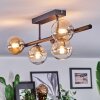 Chehalis Plafondlamp, Kogellampje Amber, Duidelijk, 5-lichts
