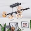 Chehalis Plafondlamp, Kogellampje Amber, Duidelijk, 5-lichts