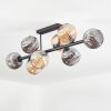 Ripoll Plafondlamp, Kogellampje Amber, Rookkleurig, 8-lichts