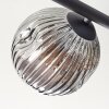Ripoll Plafondlamp, Kogellampje Amber, Rookkleurig, 5-lichts