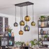 Koyoto Hanglamp, Kogellampje, Hanglamp Blauw, Goud, Groen, 6-lichts