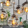 Ripoll Plafondlamp, Kogellampje Chroom, Duidelijk, Rookkleurig, 5-lichts