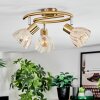 Saire Plafondlamp, Plafondspot Chroom, Messing, 3-lichts