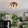Saire Plafondlamp, Plafondspot Chroom, Zwart, 3-lichts