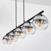 Koyoto Hanglamp, Kogellampje, Hanglamp Duidelijk, Rookkleurig, 5-lichts