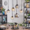 Koyoto Hanglamp, Kogellampje, Hanglamp Amber, Duidelijk, Rookkleurig, 6-lichts