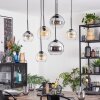 Koyoto Hanglamp, Kogellampje, Hanglamp Amber, Duidelijk, Rookkleurig, 6-lichts