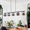 Ripoll Hanglamp, Kogellampje, Hanglamp Chroom, Rookkleurig, 5-lichts
