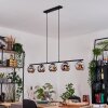 Ripoll Hanglamp, Kogellampje, Hanglamp Chroom, Rookkleurig, 5-lichts