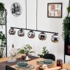 Ripoll Hanglamp, Kogellampje, Hanglamp Chroom, Rookkleurig, 5-lichts