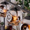 Ripoll Hanglamp, Kogellampje, Hanglamp Chroom, Rookkleurig, 5-lichts